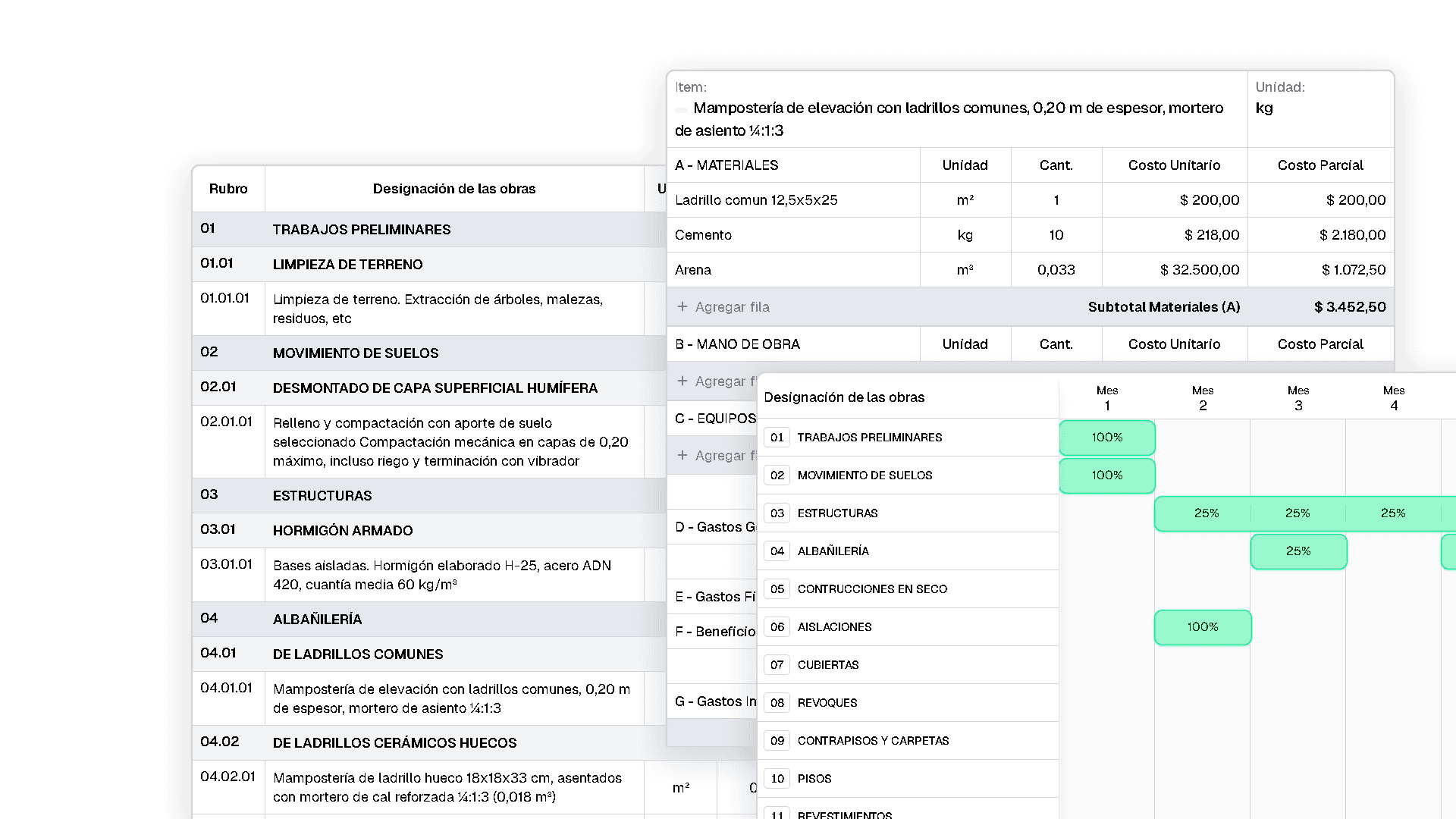 Presupuestos completos en minutos, no días.